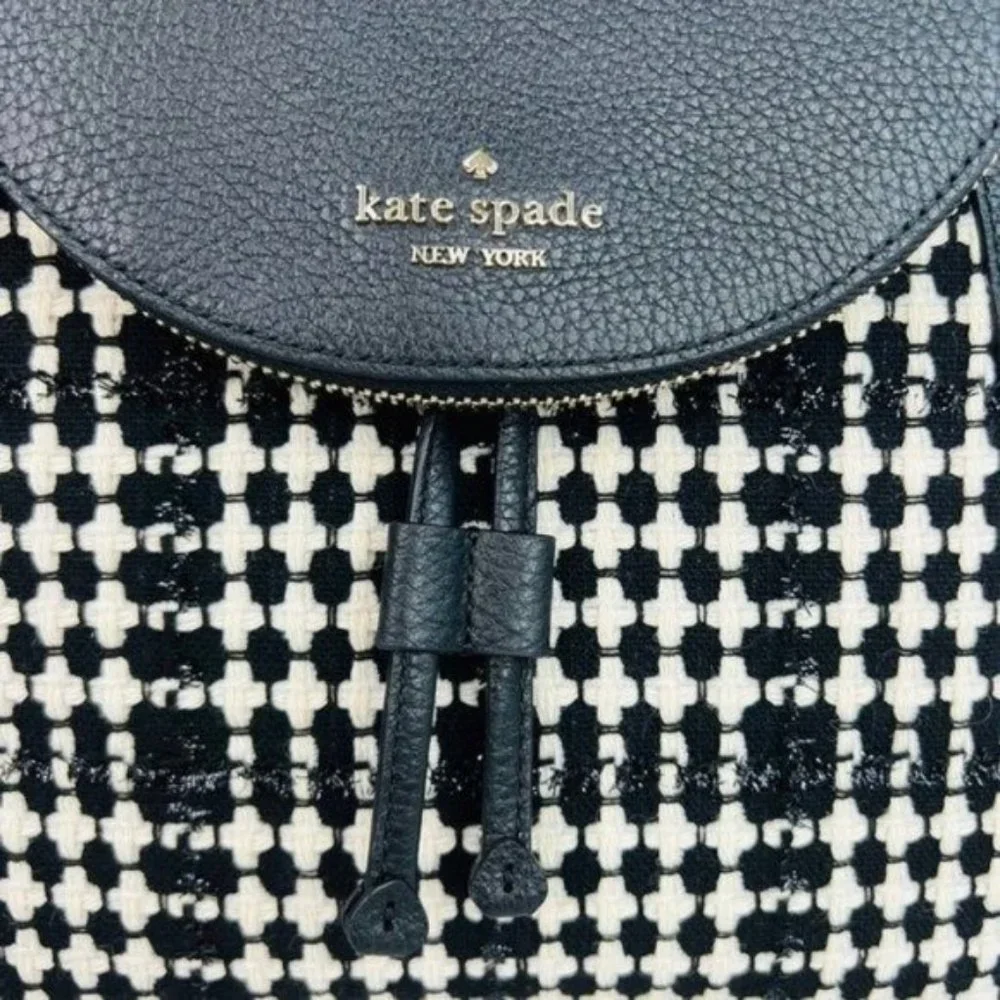 Kate Spade Leila Tweed Fabric Medium Flap Backpack